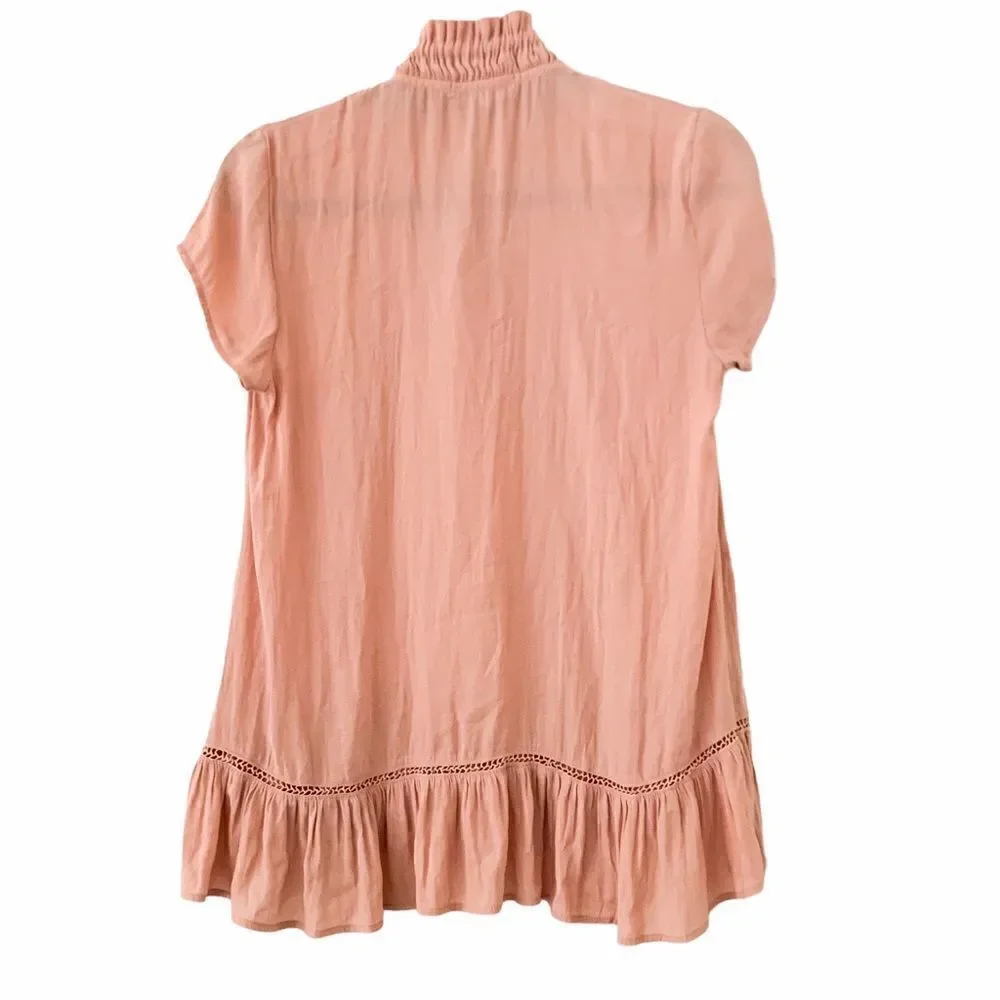 Ro & De Split Neck Ruffle Blouse - Picture 5 of 6